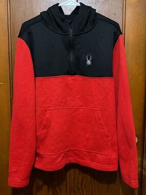 Spyder Black Pullover with White & Red Logo Detail
